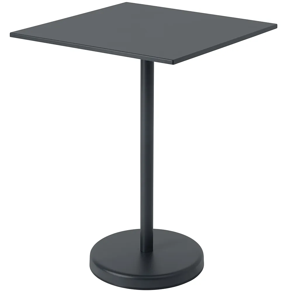 Muuto, Linear Steel Barbord 70x70 h: 95 cm Anthracite Black billede