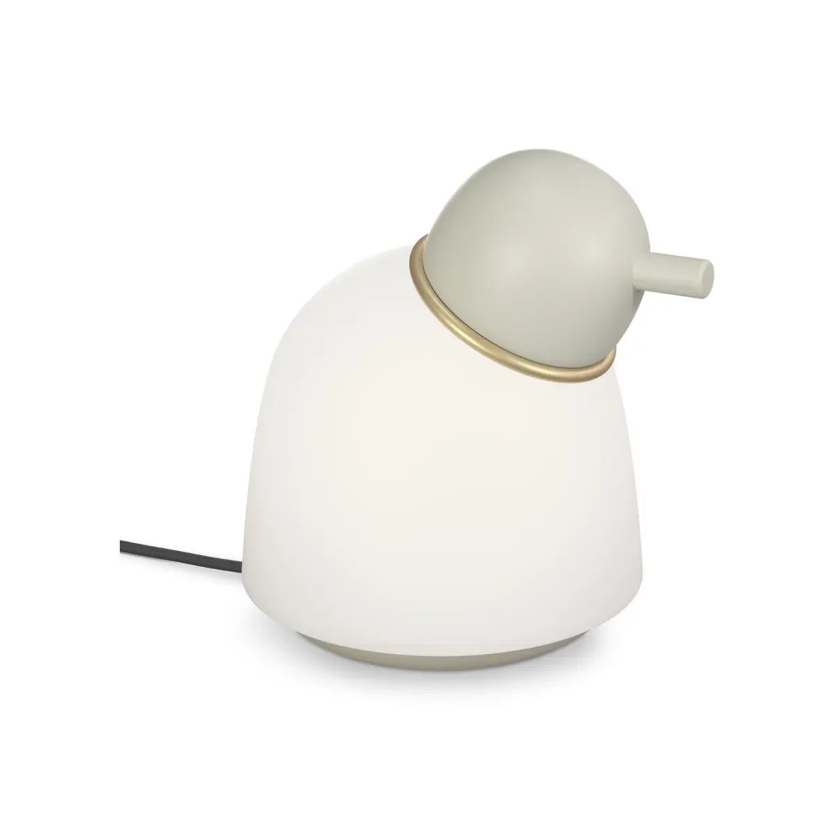 Bird bordlampe H21,5 cm metal/glas sand/messing/opalglas