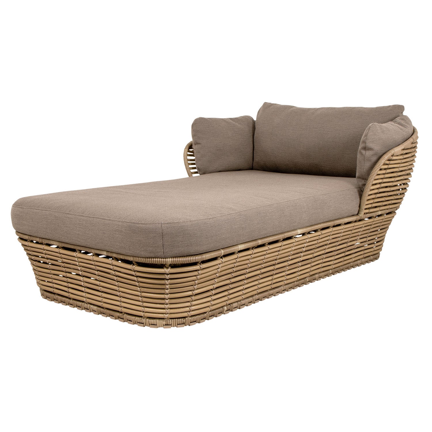 Cane-line, Basket Kurv Daybed inkl Hyndesæt Polyrattan taupe natur