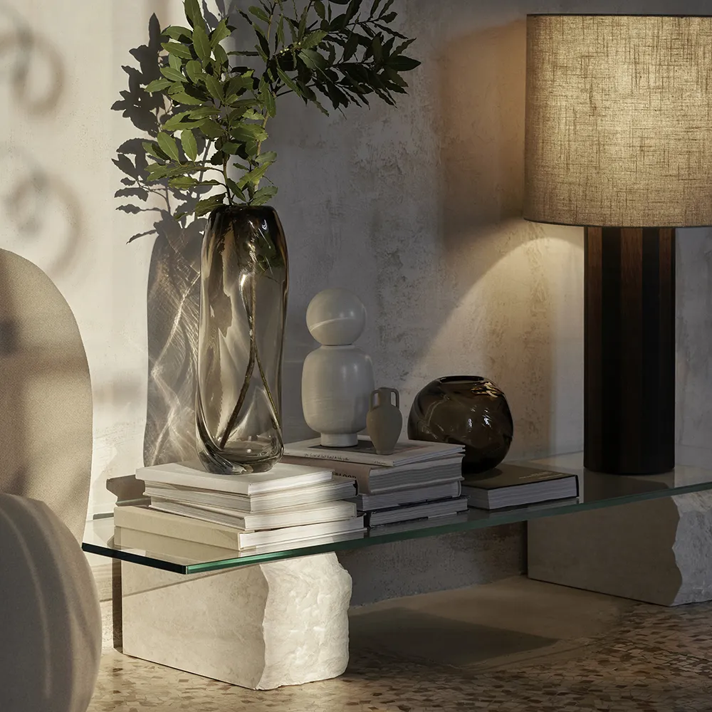 Mineral Display Sofabord - Bianco Curia