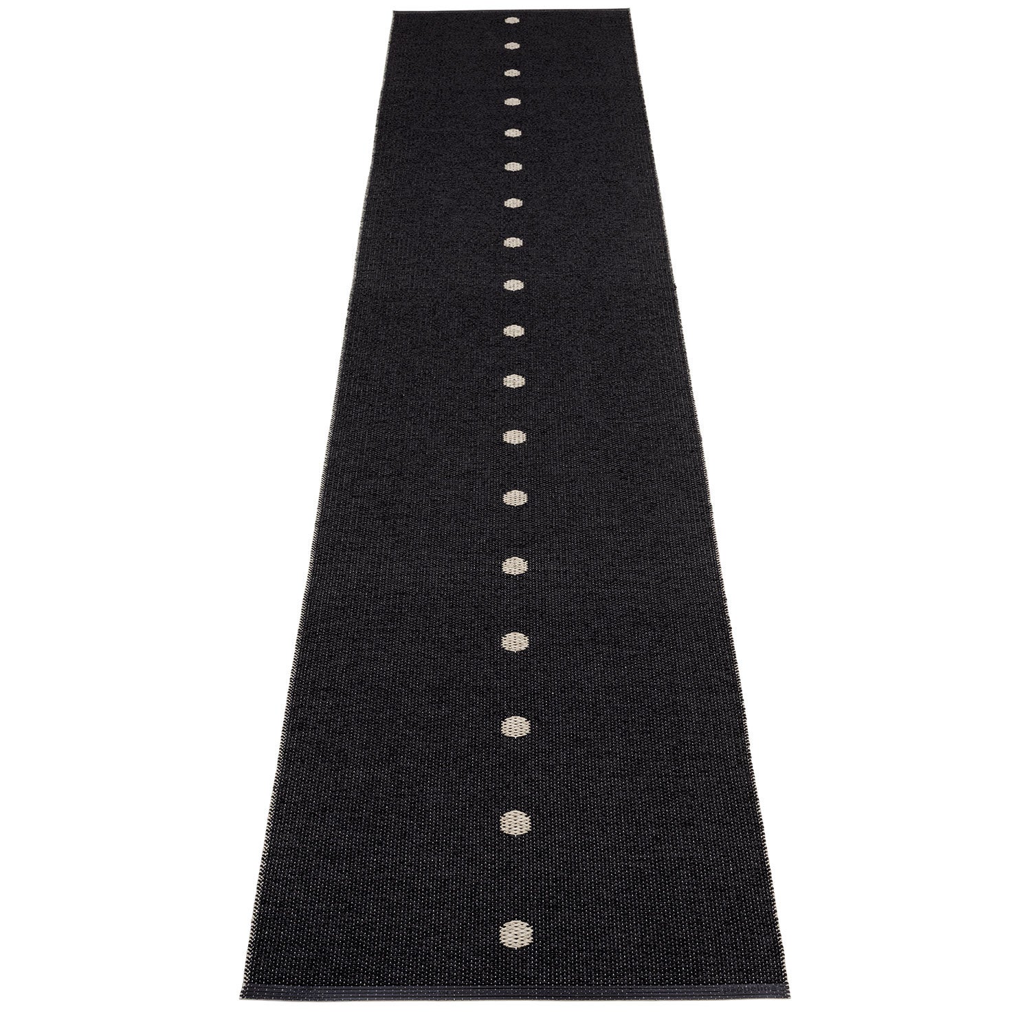 Pappelina, Peg tæppe 70x360 cm black / linen