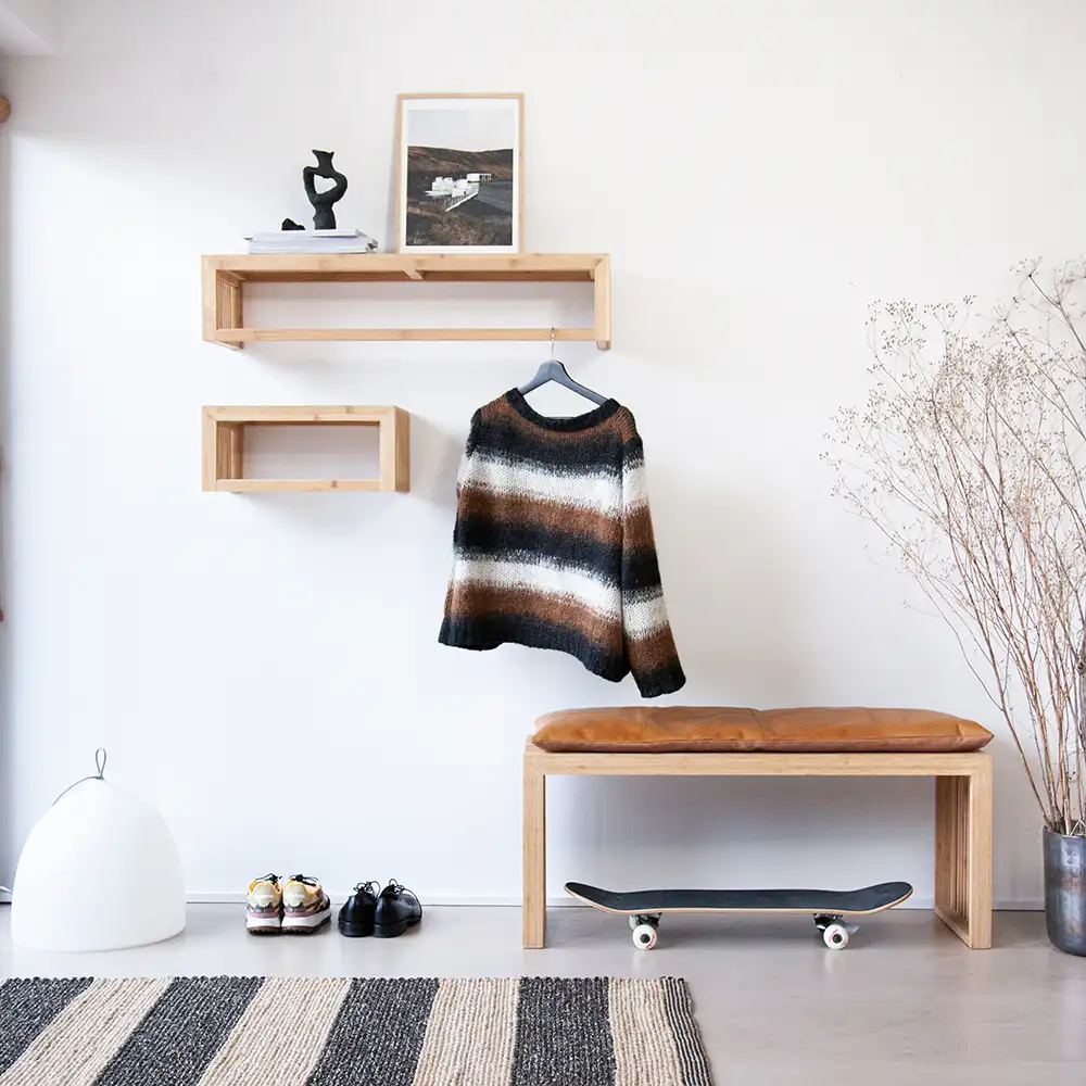 Rib Hattehylde 95 cm Bambus