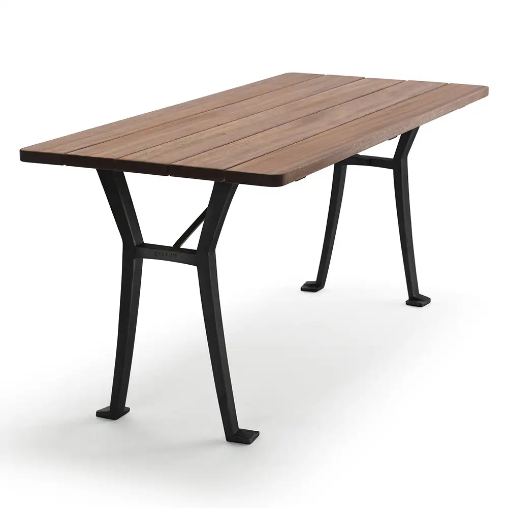 Byarums Bruk, Lessebo bordstativ: sort / bordplade: olieret mahogni