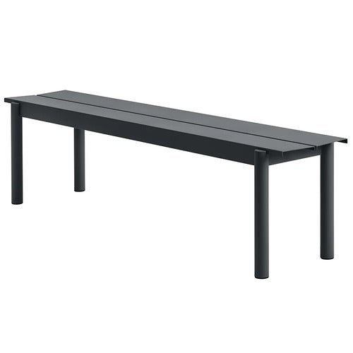 Linear Steel Bænk 170x34 cm Anthracite Black 