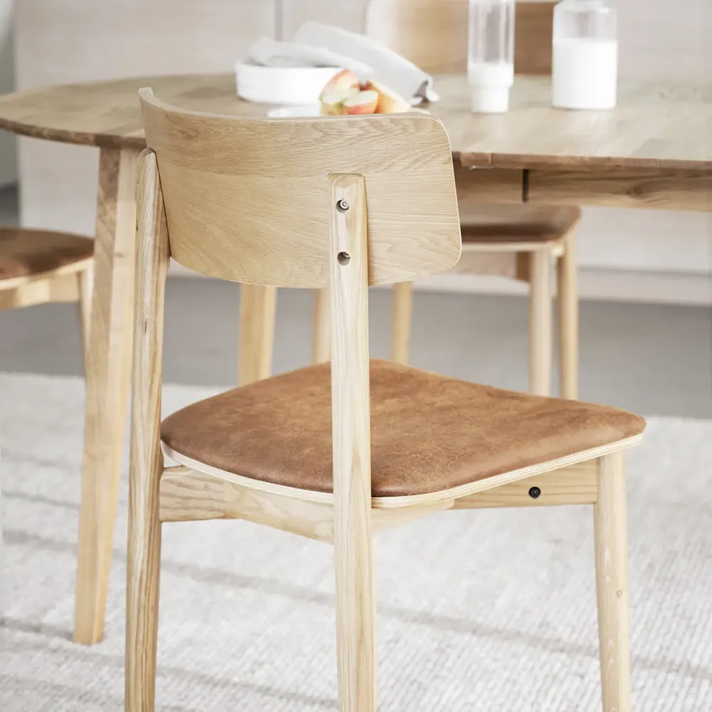 Wolcott spisebordsstol eg/brun