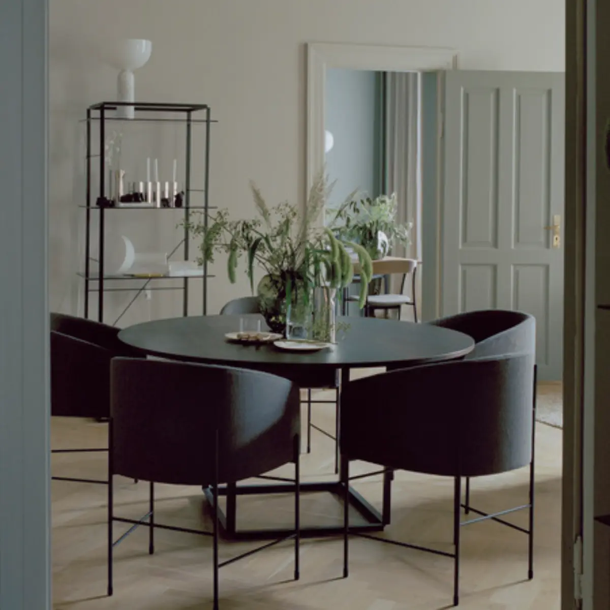 Florence Bordplade Ø145cm Sortbejdset Ask