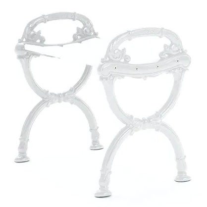 Byarum skammel ender: hvid / træ: hvidlakeret fyr