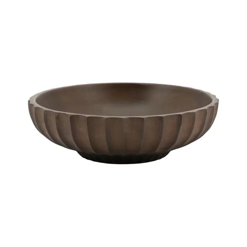 Yori small Skål 19x19x6 cm Mangotræ dark brown