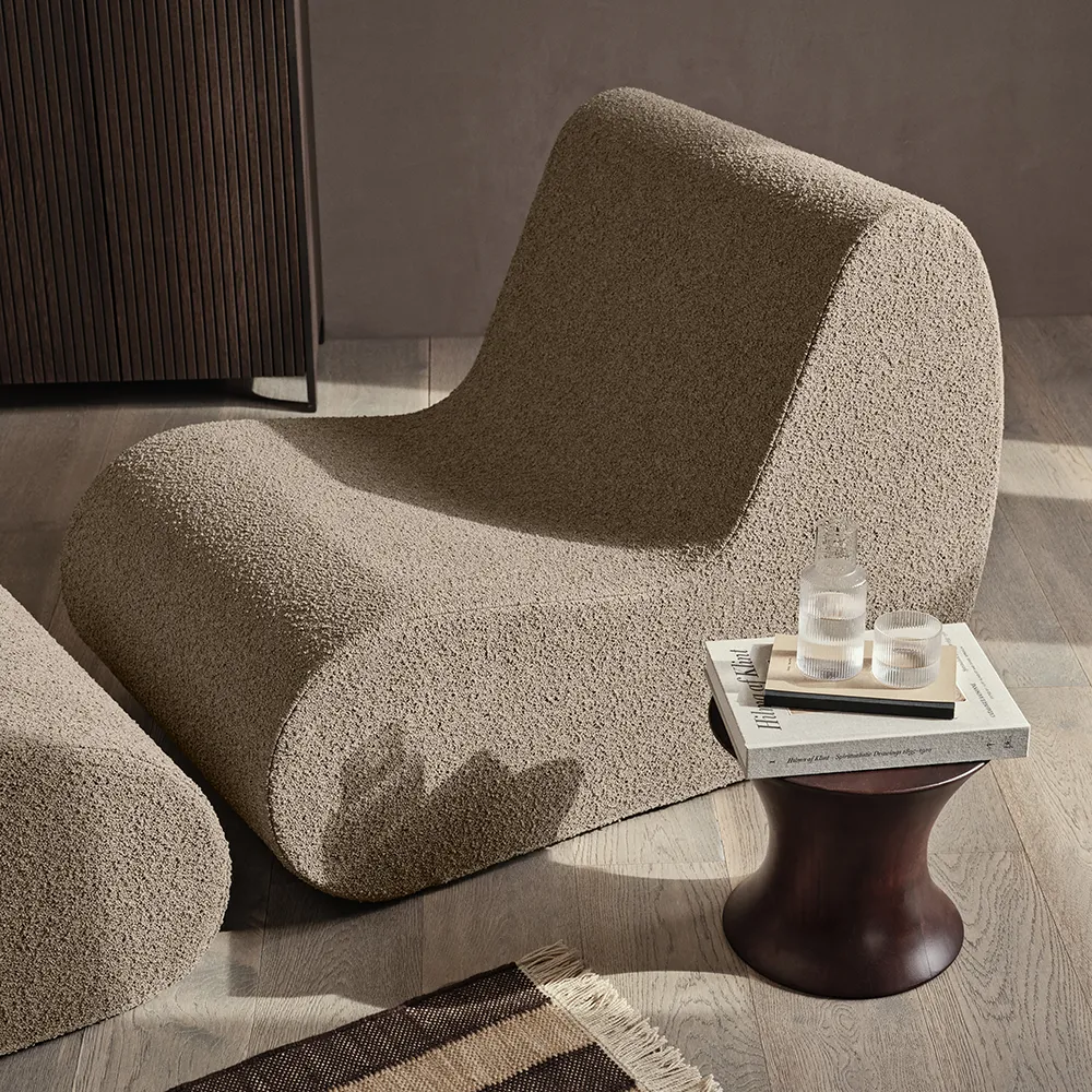 Rouli Lænestol Bouclé Sand