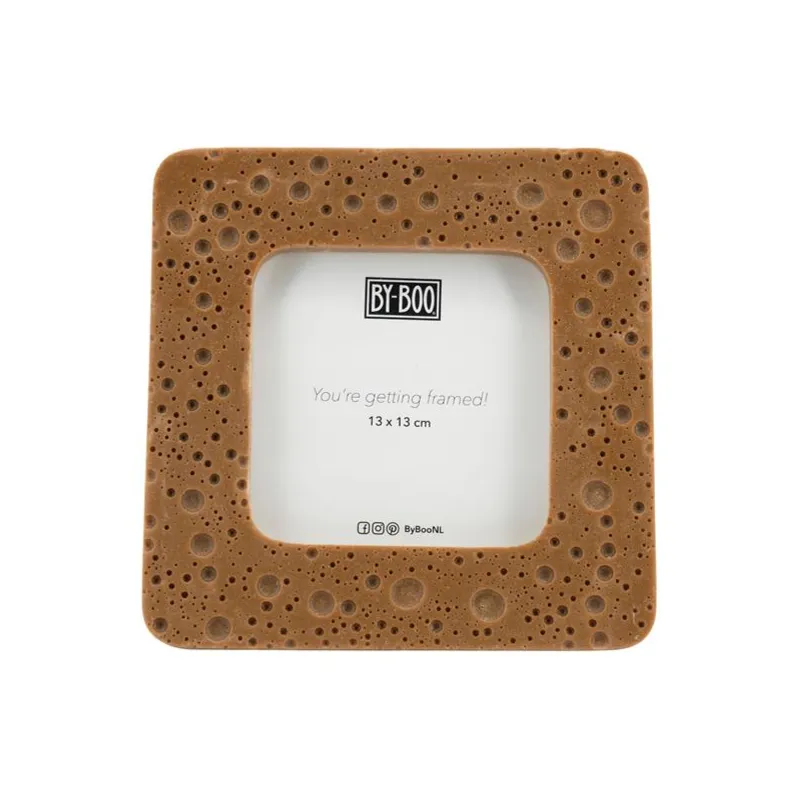 Shin 2 Fotoramme 19,5x1x19,5 cm Harpiks Brun
