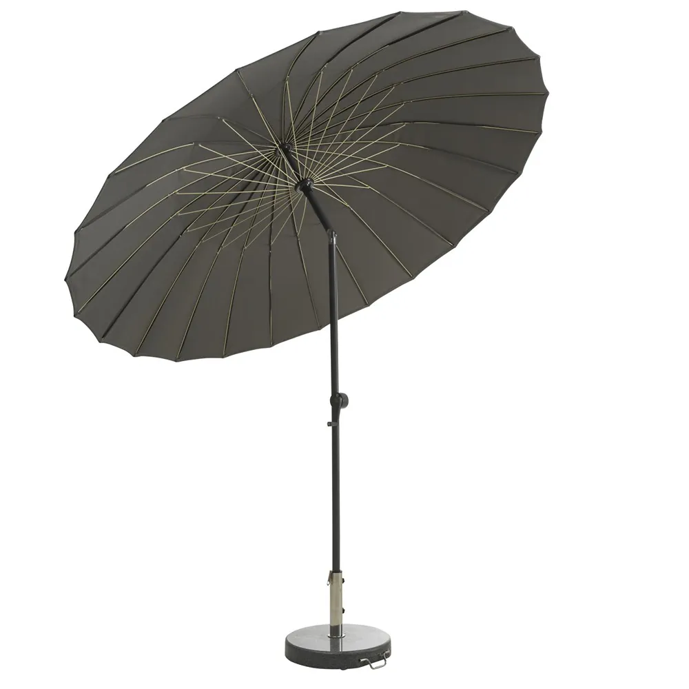 SHANGHAI Ø270cm Antracitgrå/gule ribber