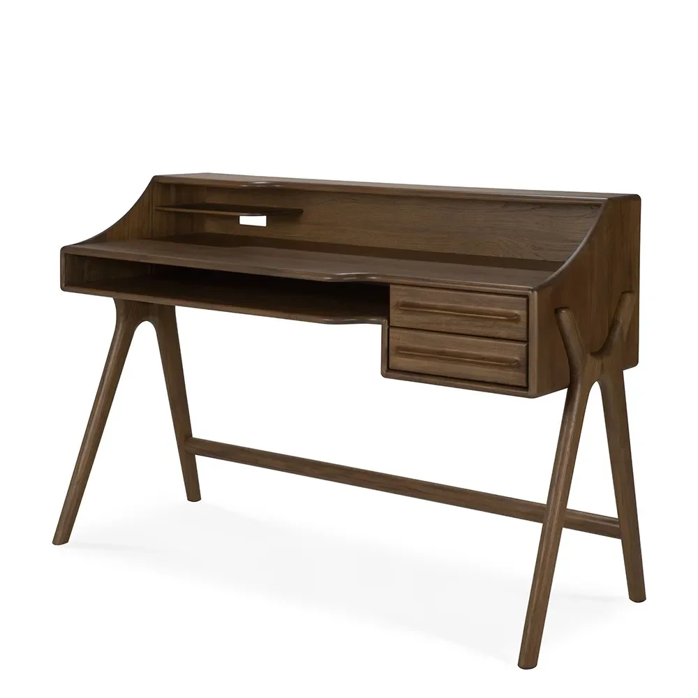 Skrivebord i teak Flow Wild Brown