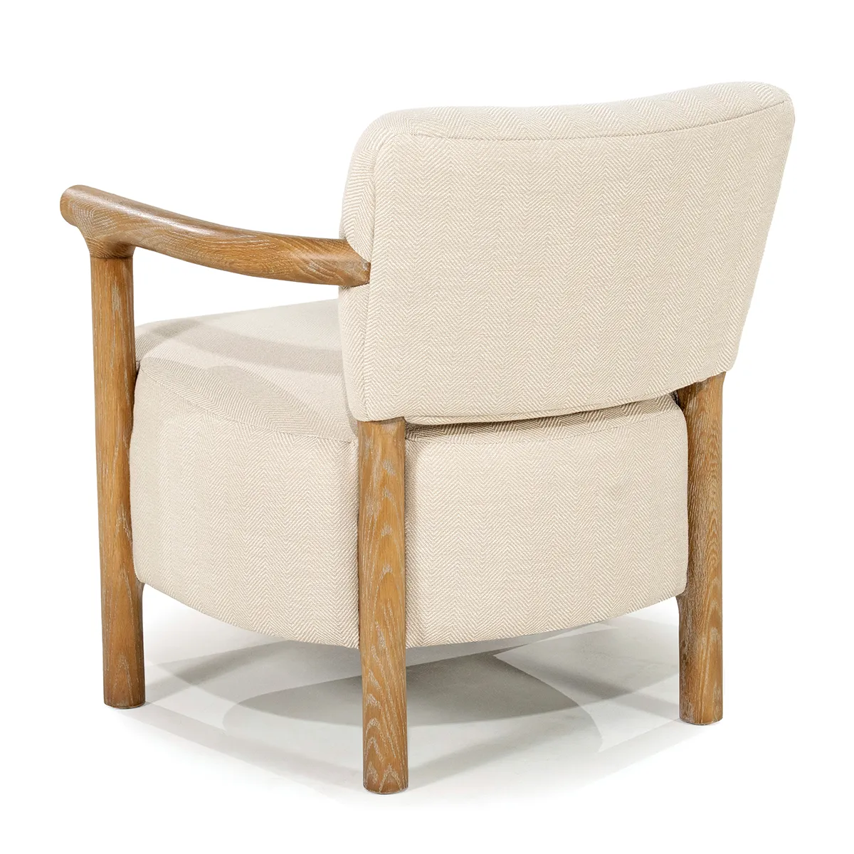 Lænestol i Asketræ Glenn Herringbone Beige