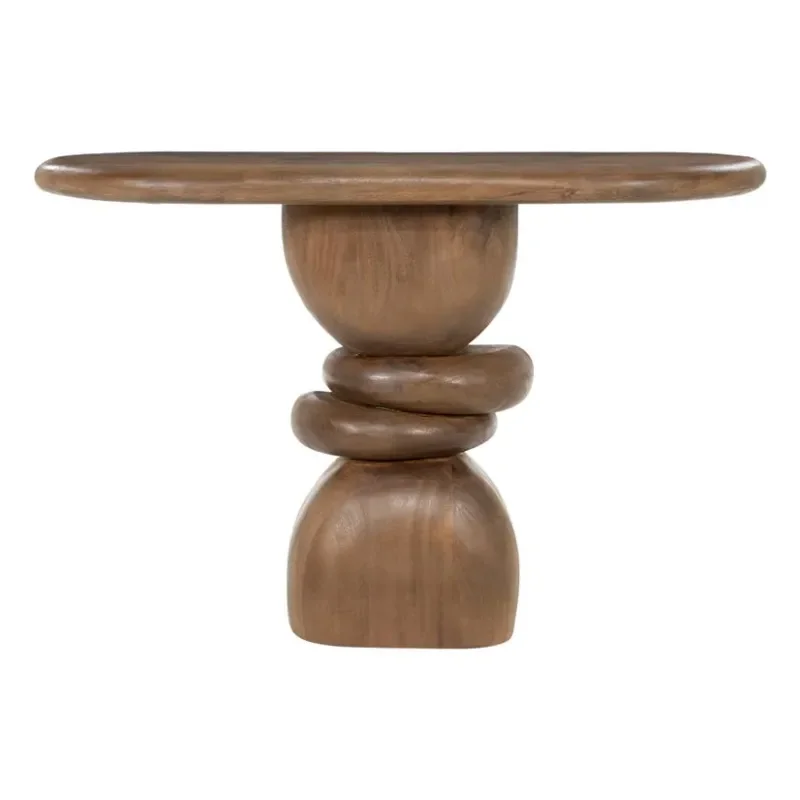 Console table Sui 120x40x80 cm Mangotræ Brun