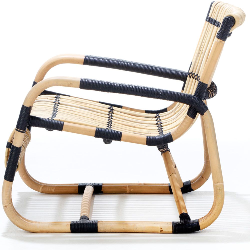 Curve loungestol Sort/Natur