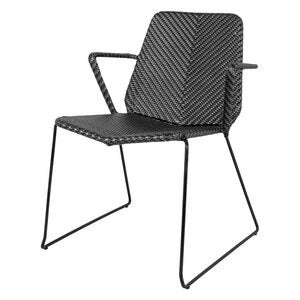 Vision lænestol Sort syntetisk rattan