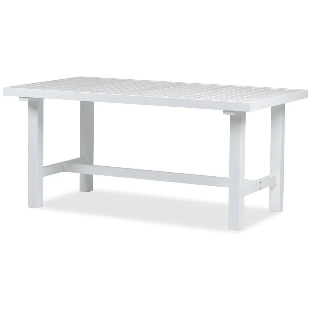 Fri Form, 80x142cm H: 65.5cm bord aluminium hvid