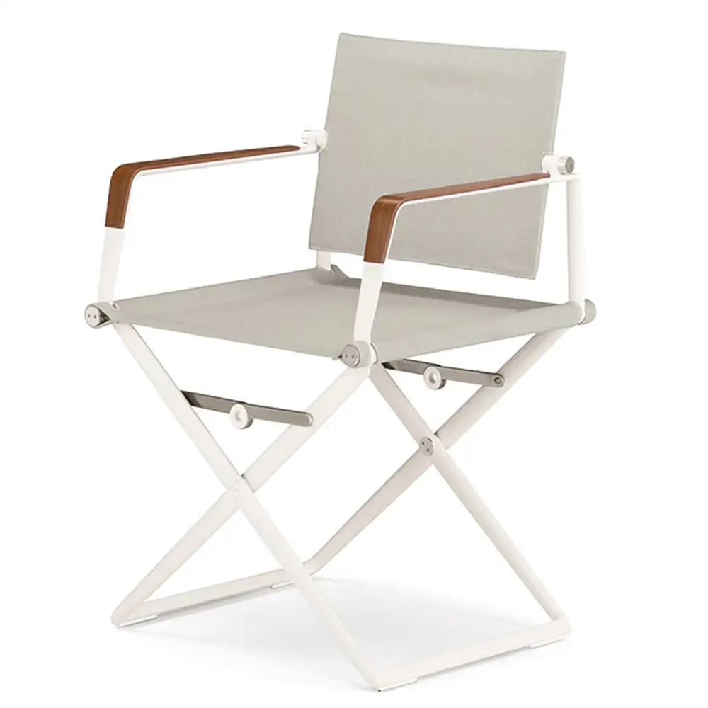 Dedon, Seax-lænestol hvid/teak/due