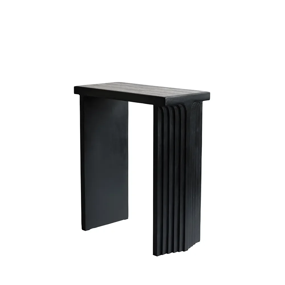 Arc Konsolbord – Sølvfarvet travertin
