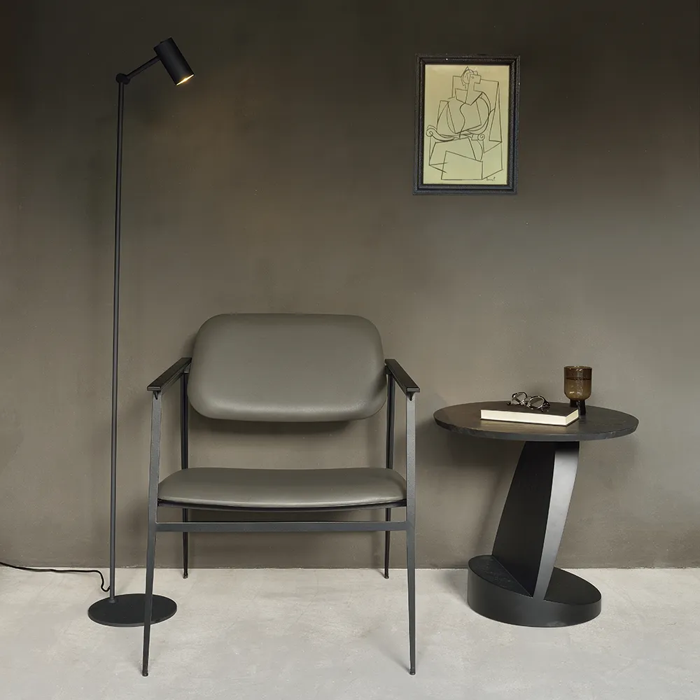 Oblic Side Table Sortlakeret teak