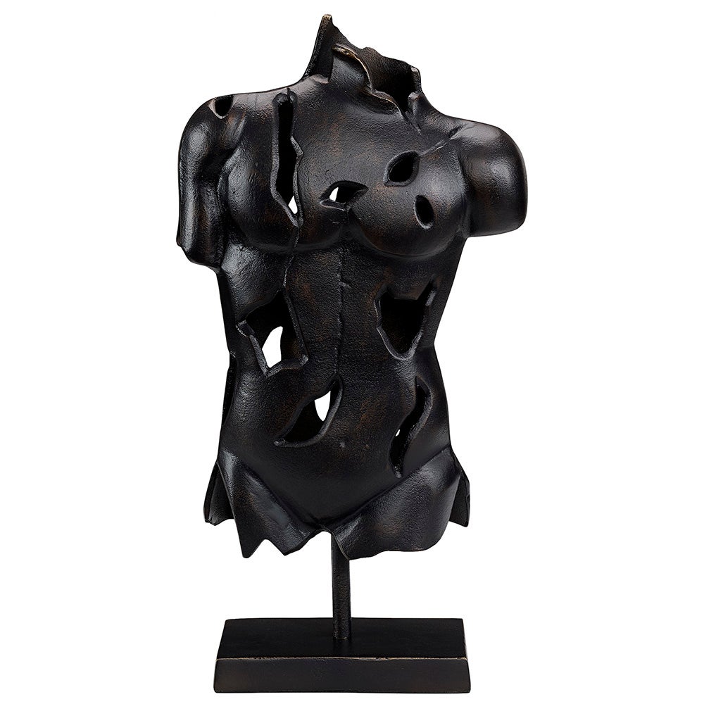TORSO statue i metal-antik bronze