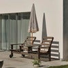 Gatsby parasol Ø180 cm med grå striber