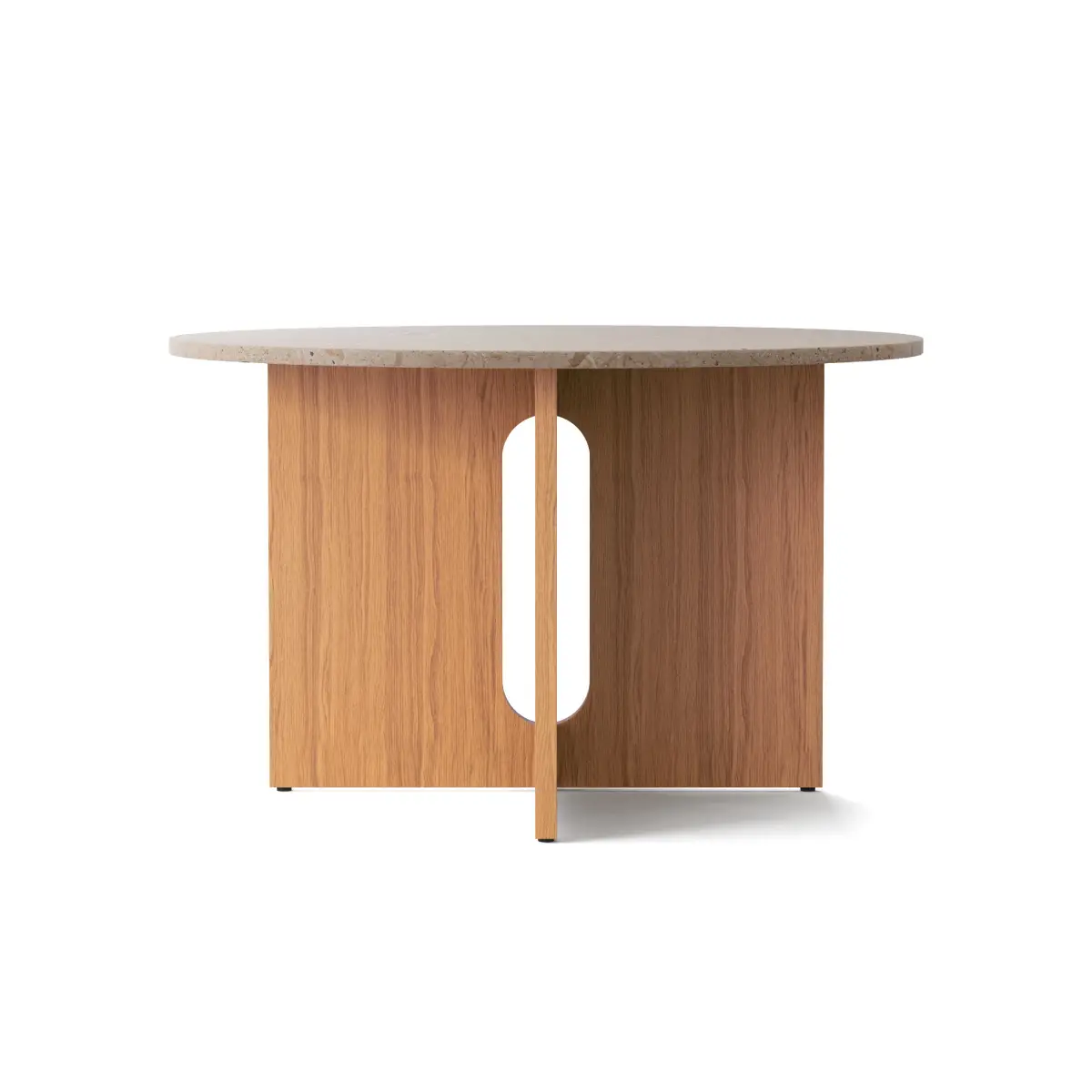 Androgyne Spisebord - Eg - Sten/Kunis Breccia - Ø120 cm