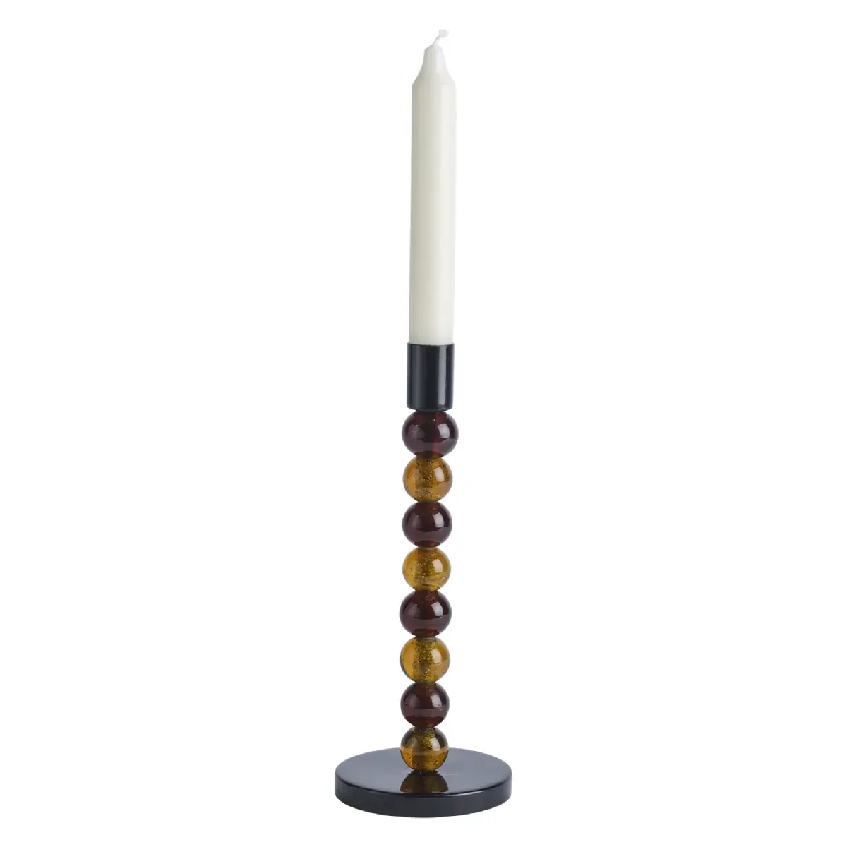  ISABELLE Lysestage H 23 cm Brun/Sort