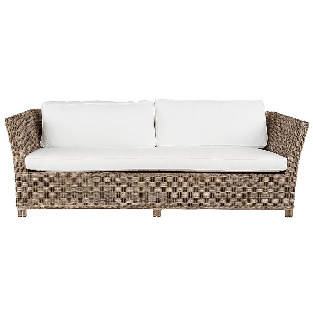 Arlington sofa i grå lakeret rattan