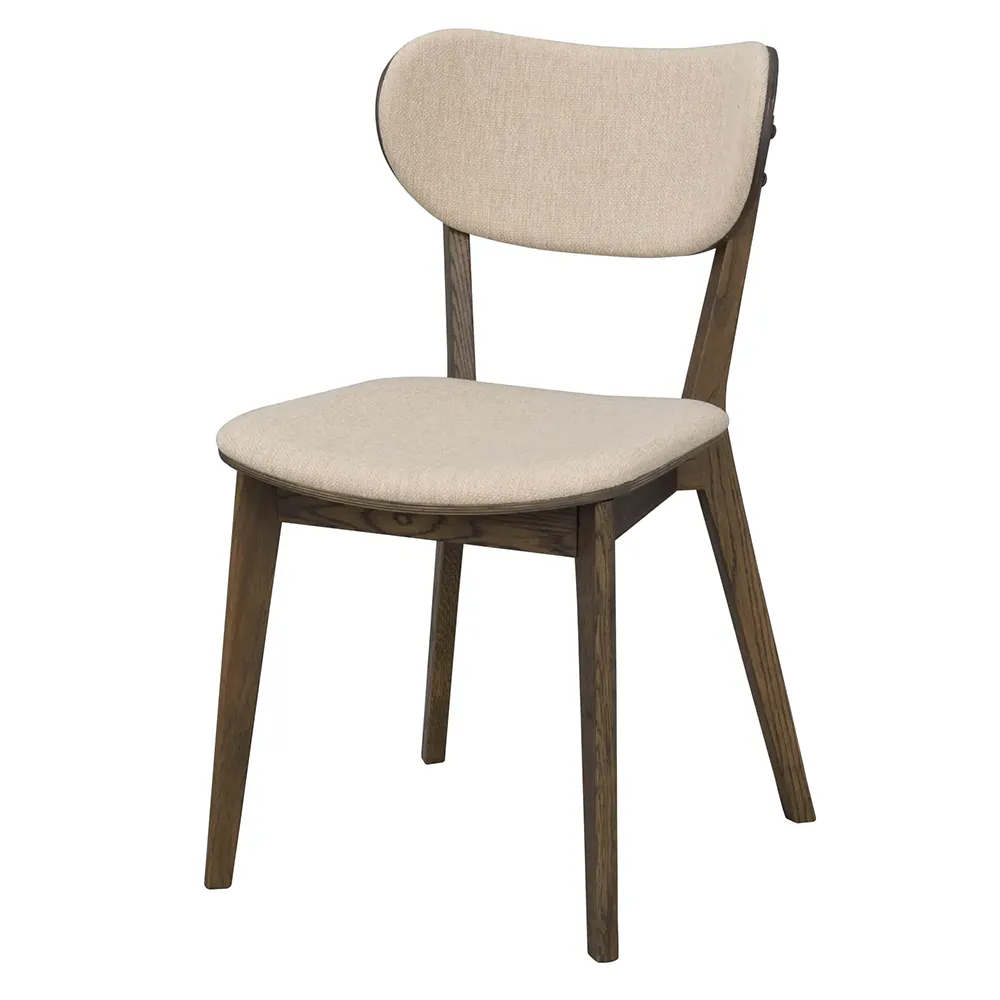 Kato spisebordsstol brun eg/beige stof