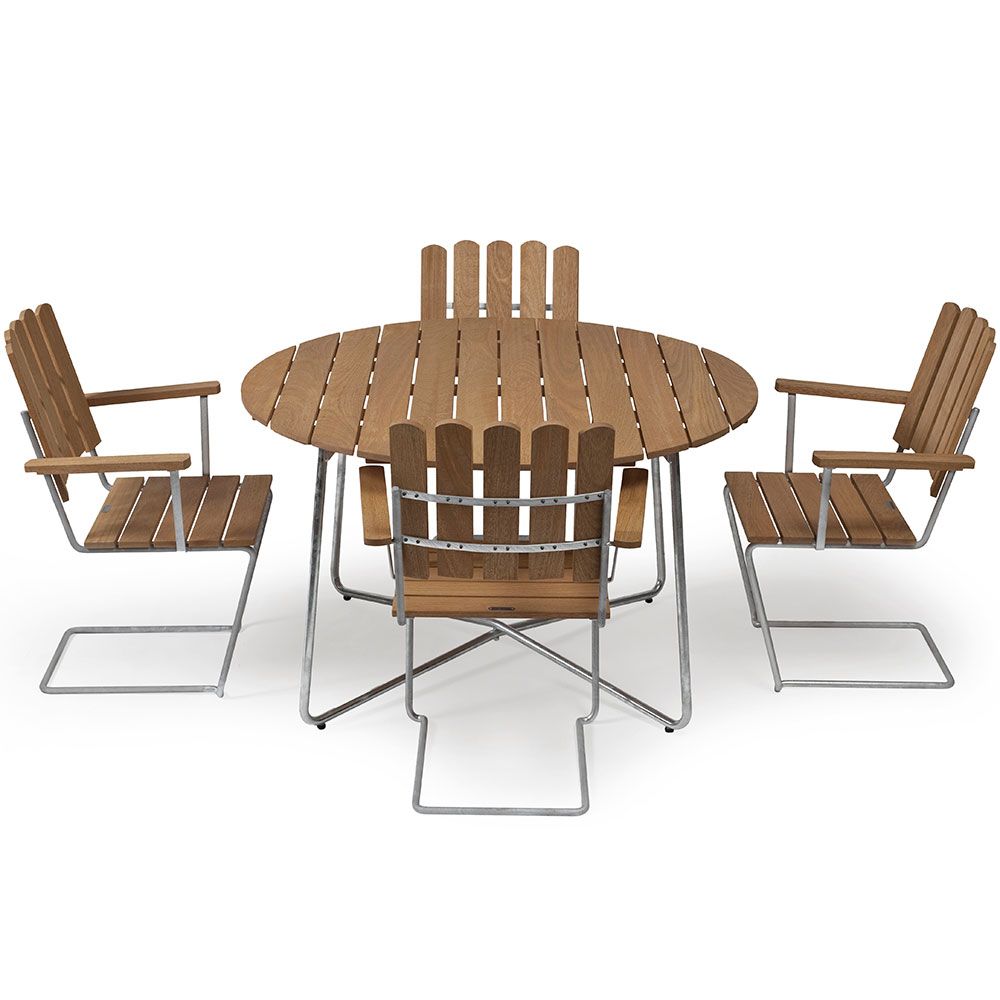 A2 Lænestol Olieret Eg Grythyttan Stålmöbler