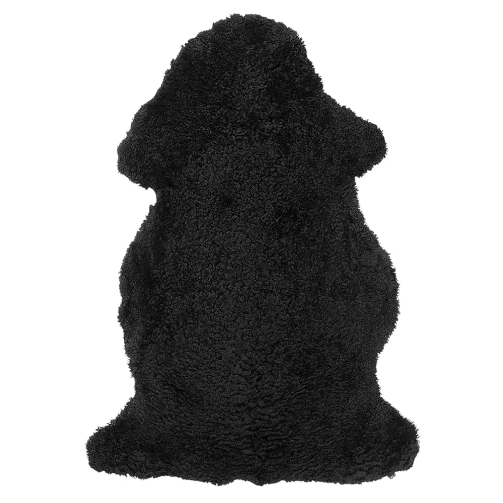 Skinnwille, Curly fåreskind 60x95 cm Black