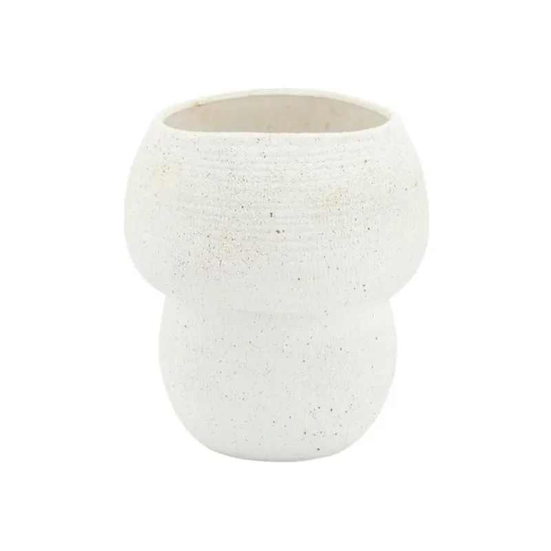 Grava small Vase 27,5x27,5x31 cm Lertøj Off white