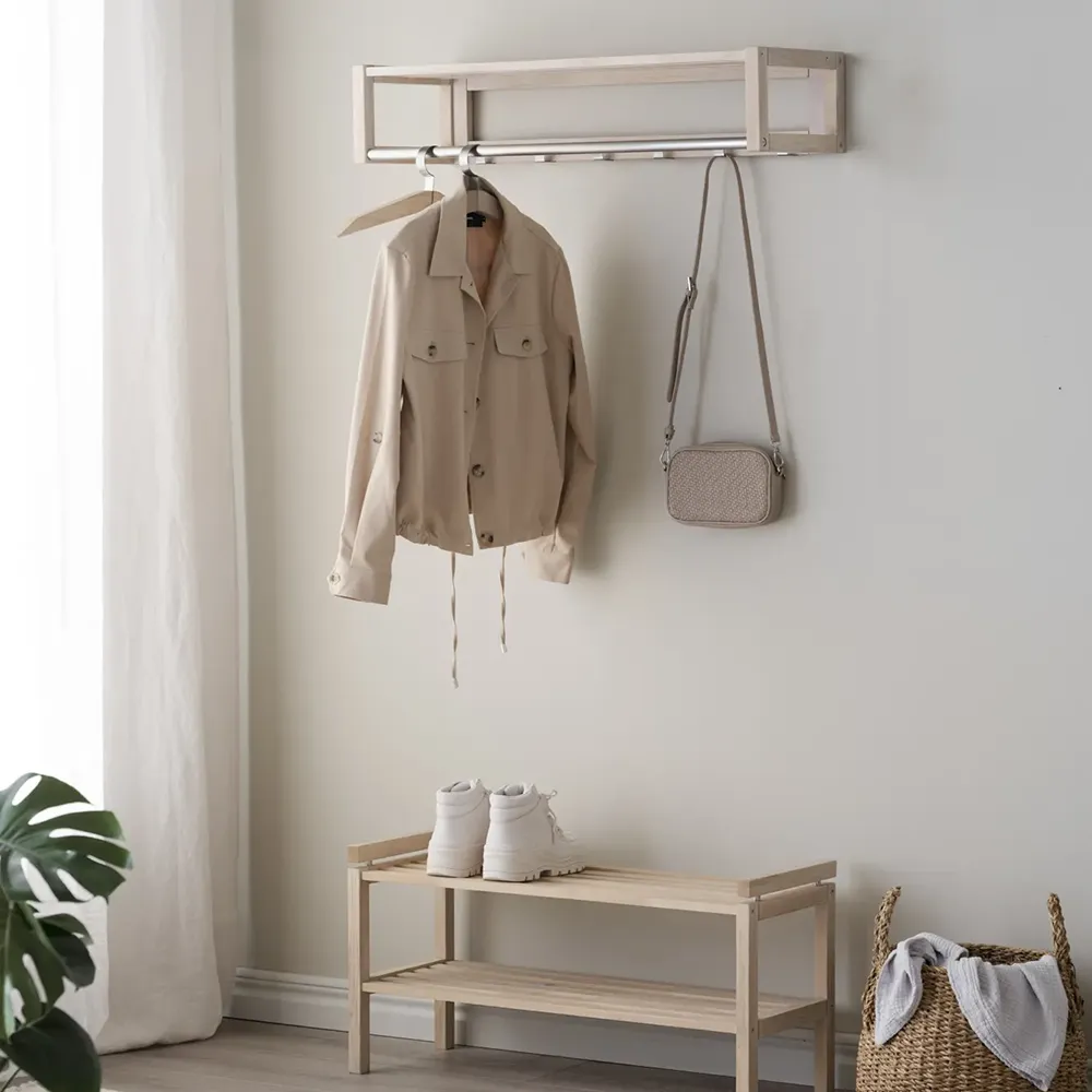 Confetti hattehylde 80x30 cm hvidpigmenteret eg