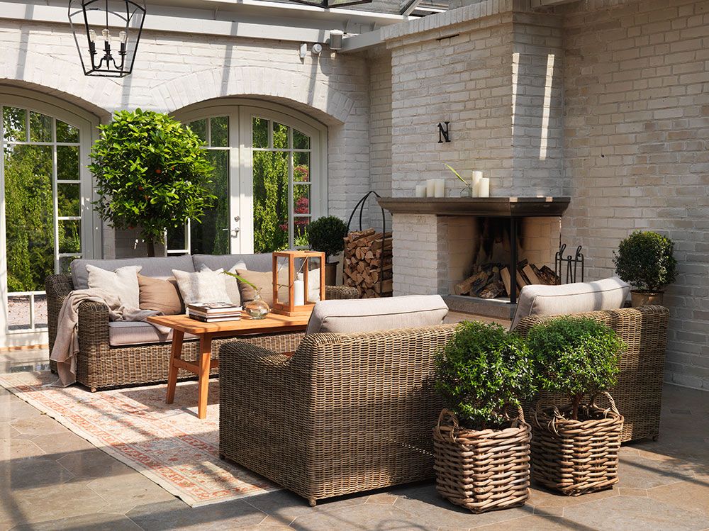 Glendon Sofa Polyrattan Rustik Brafab