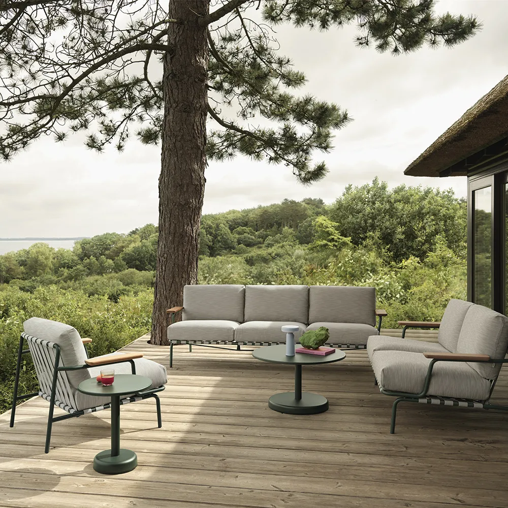 Settle 3-personers sofa Ribbed Weave 2/Dark Green 