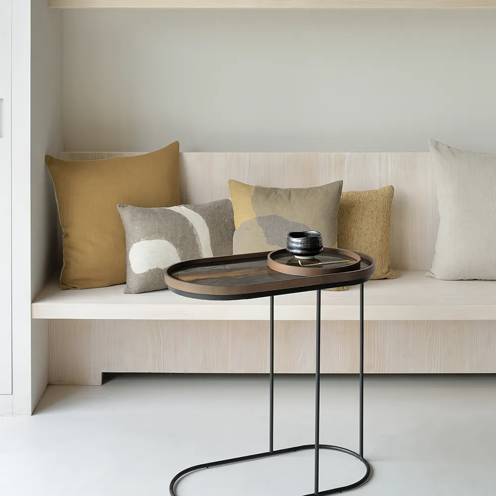 Organic glas bakke oval M bronze