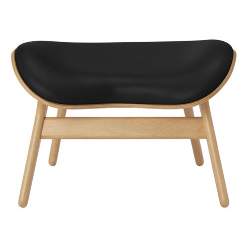 A Conversation Piece Ottoman Fodskammel Oak/Umage Leather Black