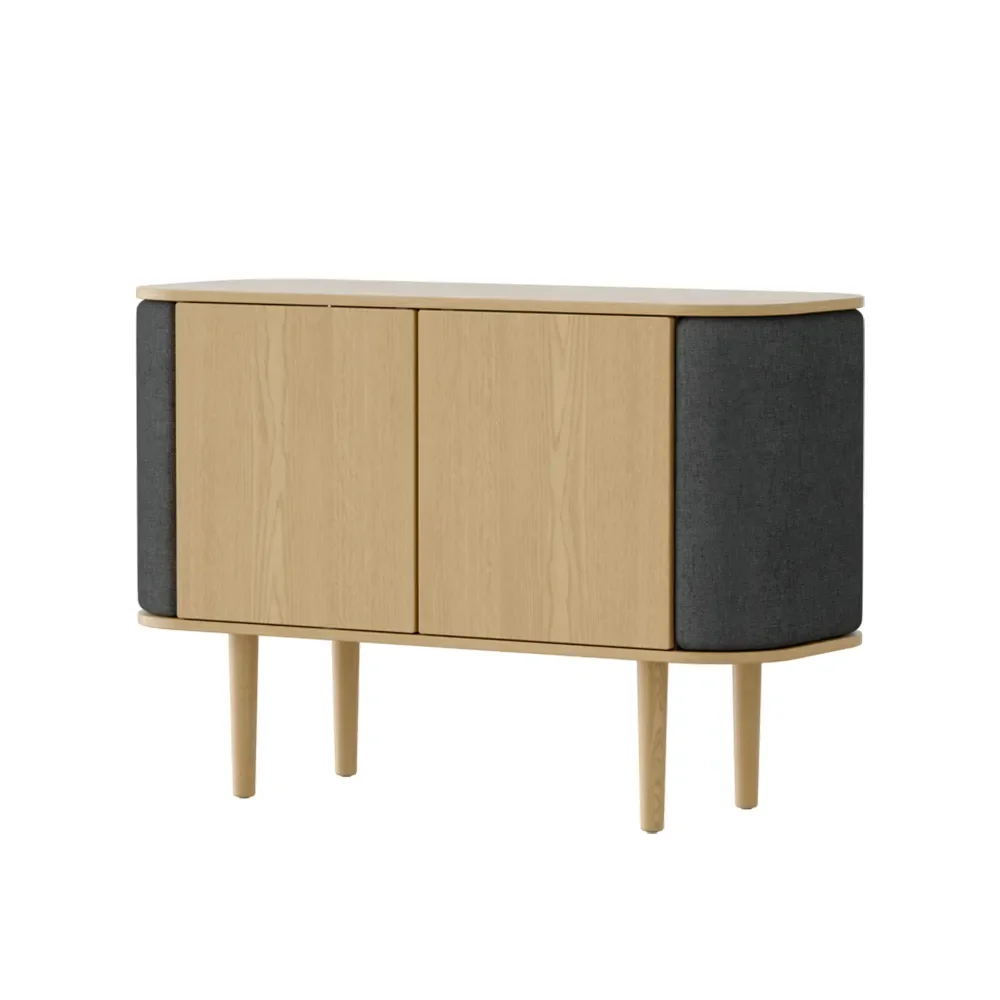 Treasures skab med 2 låger, egetræ/shadow