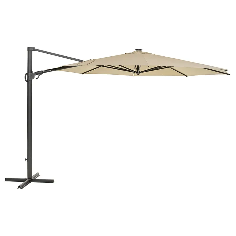 Cliento parasol 350 cm Light Grey / Khaki