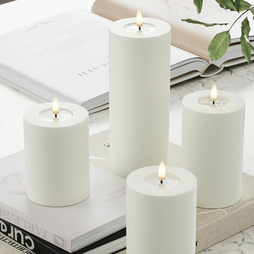  LED bloklys 7,5x20 cm hvid