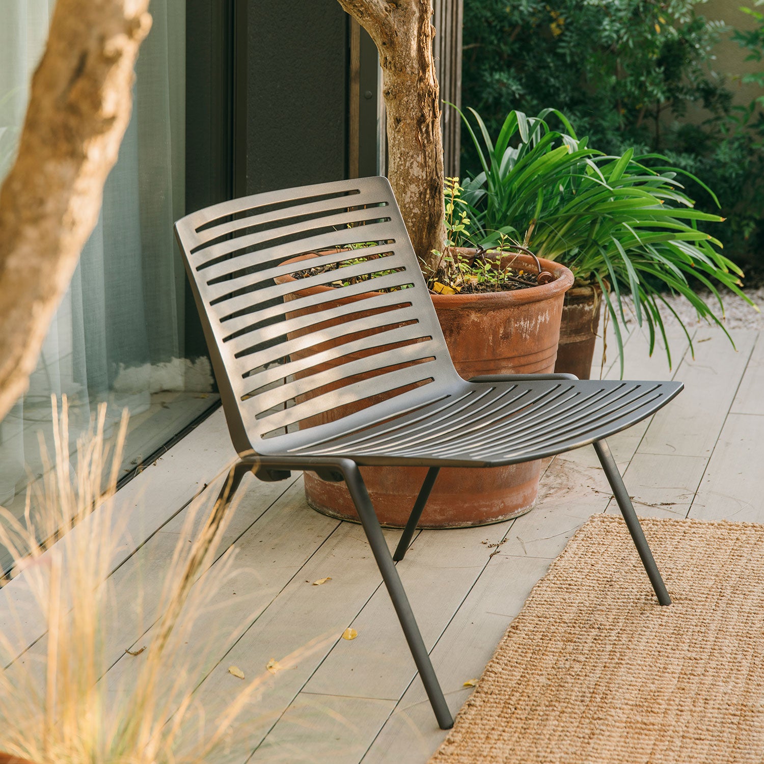 Zebra lænestol Sort