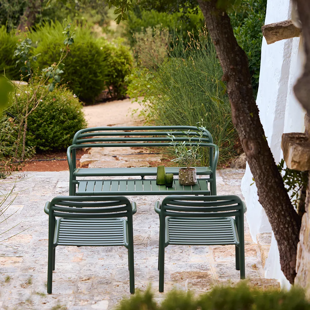 Bliss sofa, stabelbar Dark green, aluminium