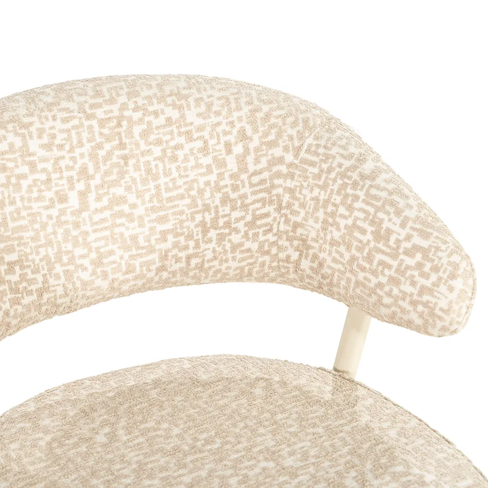 Spisebordsstol Miso Taupe med armlæn