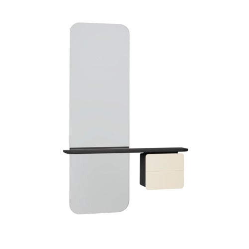 One More Look Spejl sort eg/Pearl White