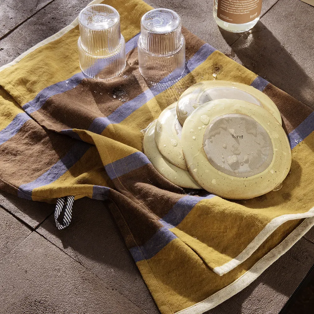 Køkkenhåndklæde Hale Lime/Bright Blue/Choco