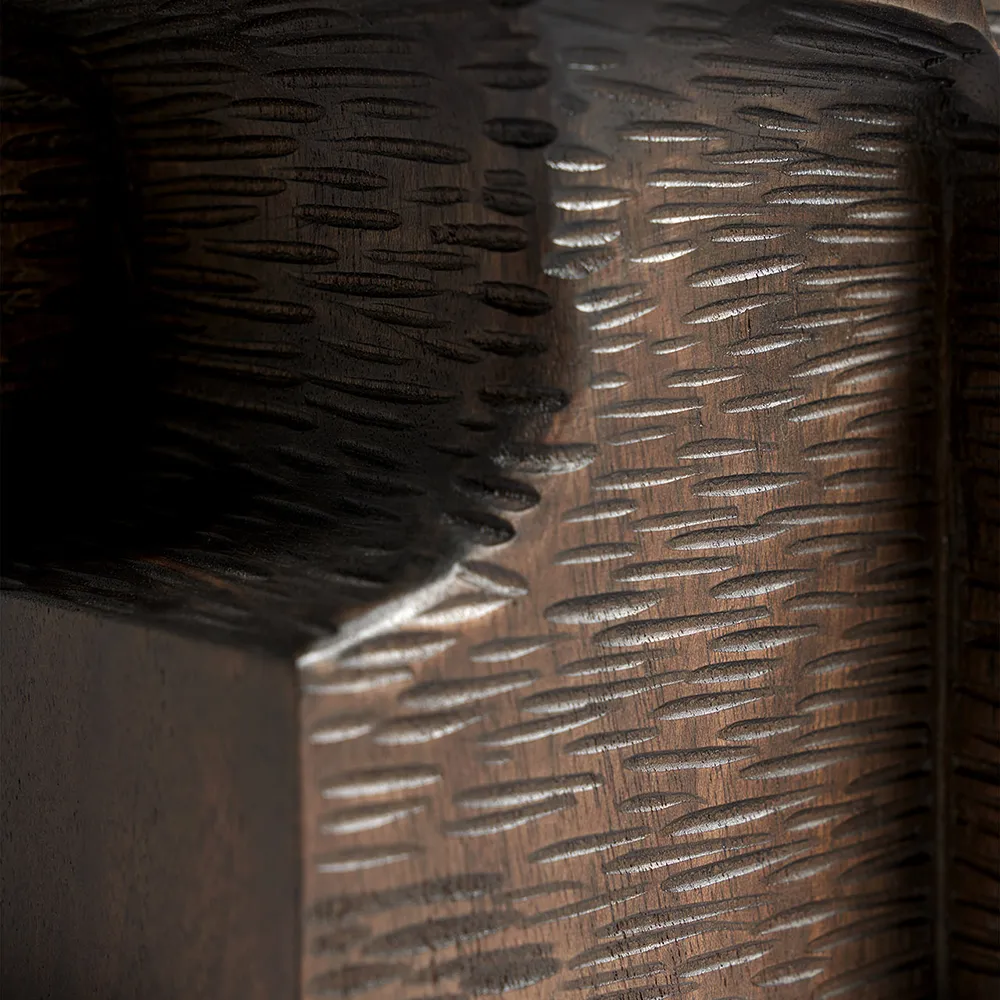 Blok Organic skulptur espressolakeret mahogni