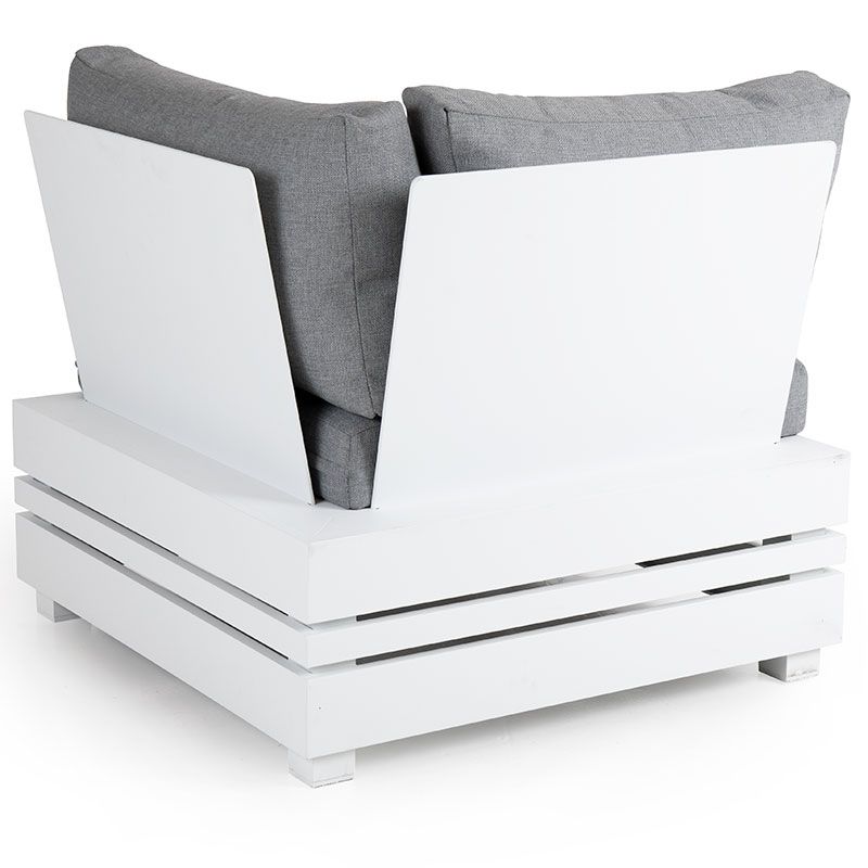 Ambon Hjørnedel Hvid/Pearl Grey Brafab