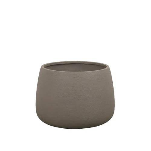 Soil potte rund middel Taupe structure, fiberglas