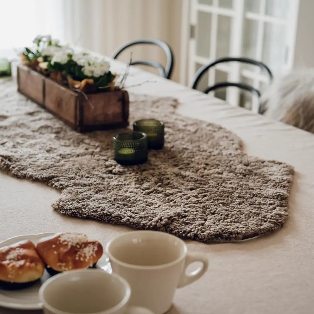 Curly Fåreskind 60x180 cm Sahara/Lightbrown